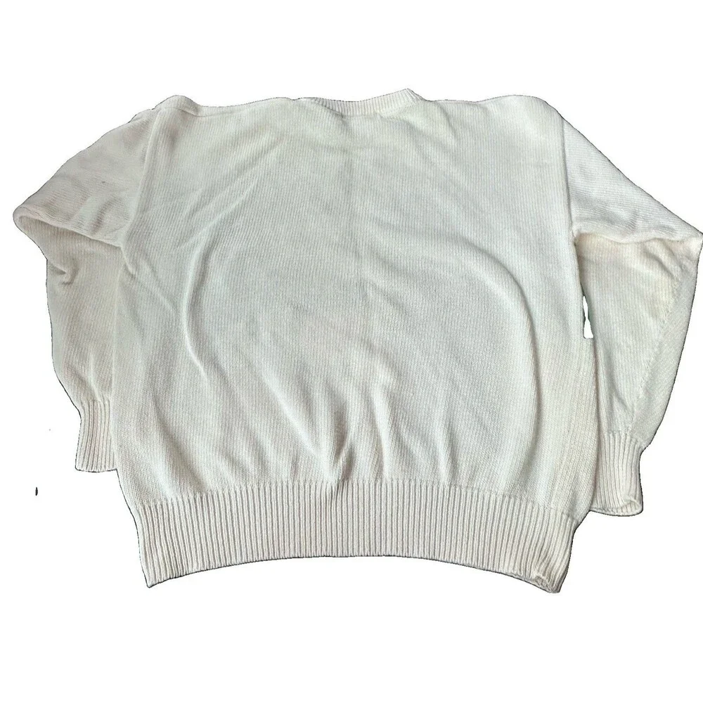 Vintage Hathaway St Andrews Golf Sweater Men XL Caddy Intarsia Cotton